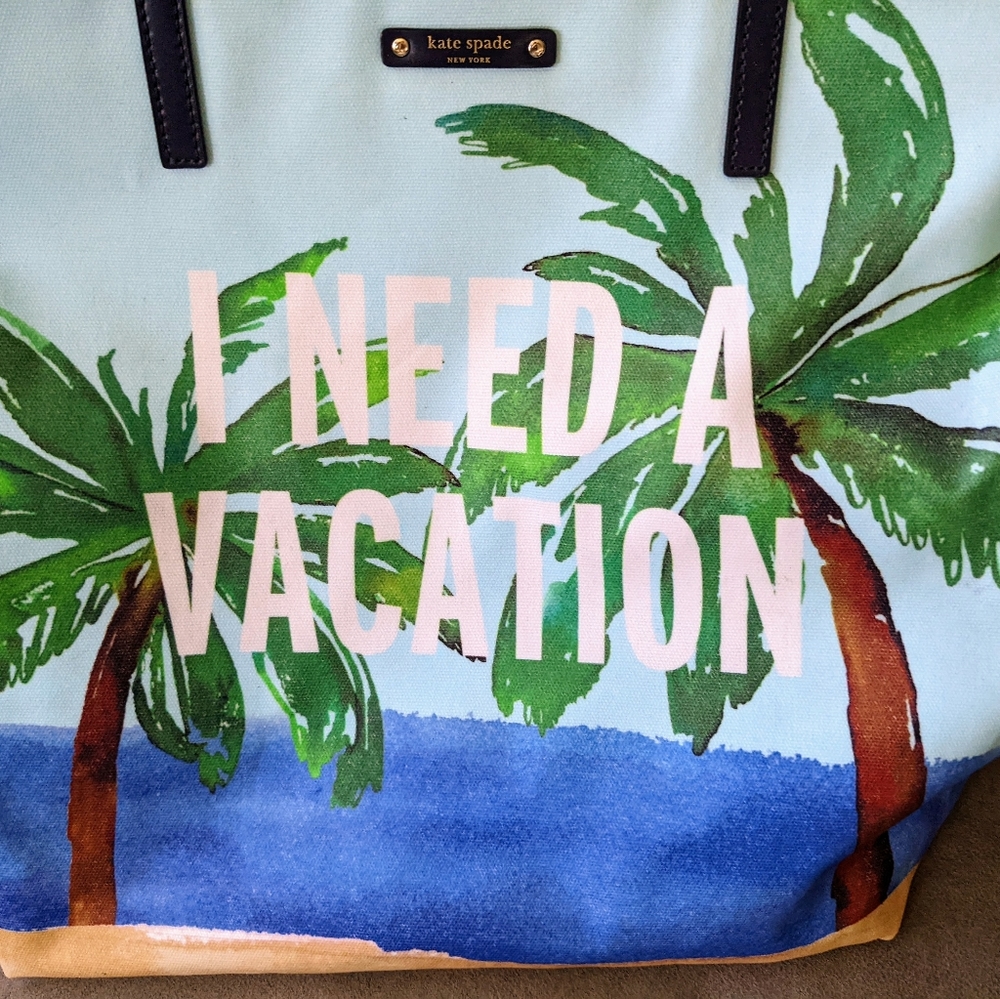 NWT Kate Spade I Need A Vacation Bon Shopper Tote